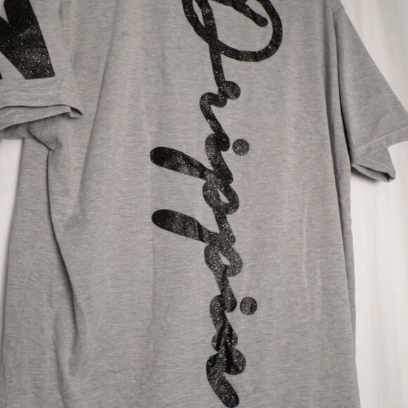 One Color Nation Drippin King Grey TShirt W/Black Glitter Lettering Sz XL NWT - Picture 12 of 13